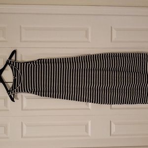 Roxy size XL grey & white maxi dress
